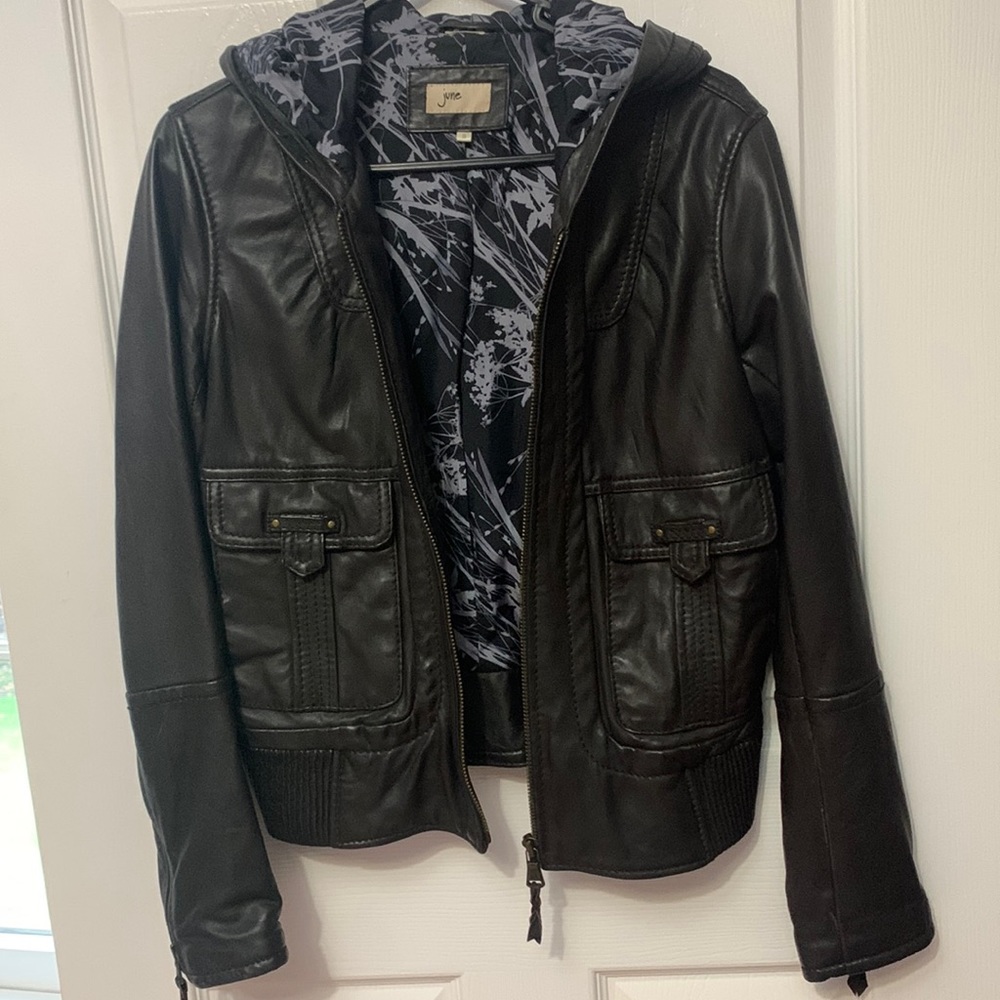 June & Hudson Black Leather Jacket